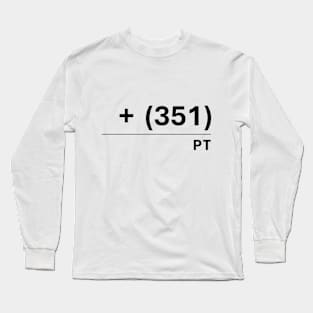 Portugal Country Code Graphic Representation Long Sleeve T-Shirt